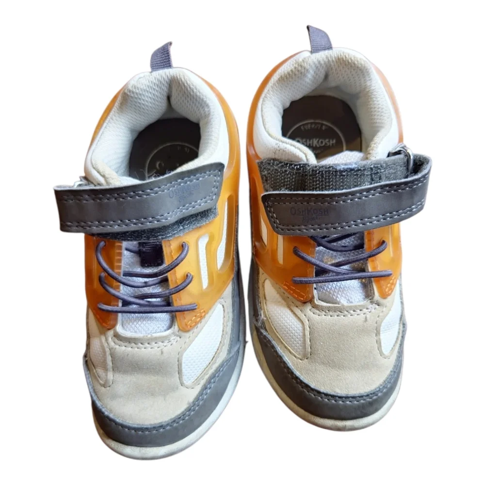 OshKosh B'gosh Carson Atheltic Tennis Shoes Toddler Little Boys‎ 9m Orange Gray